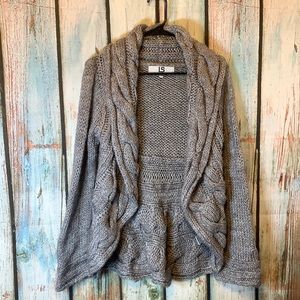 Laurie Solet Gray Knit Open Cardigan Size S/M